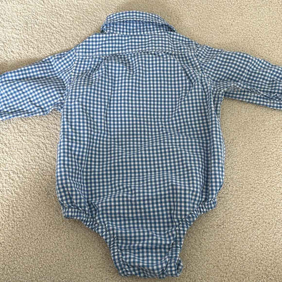 Baby gap toddler boy, 18 to 24 month white and blue collared one piece - Picture 6 of 6